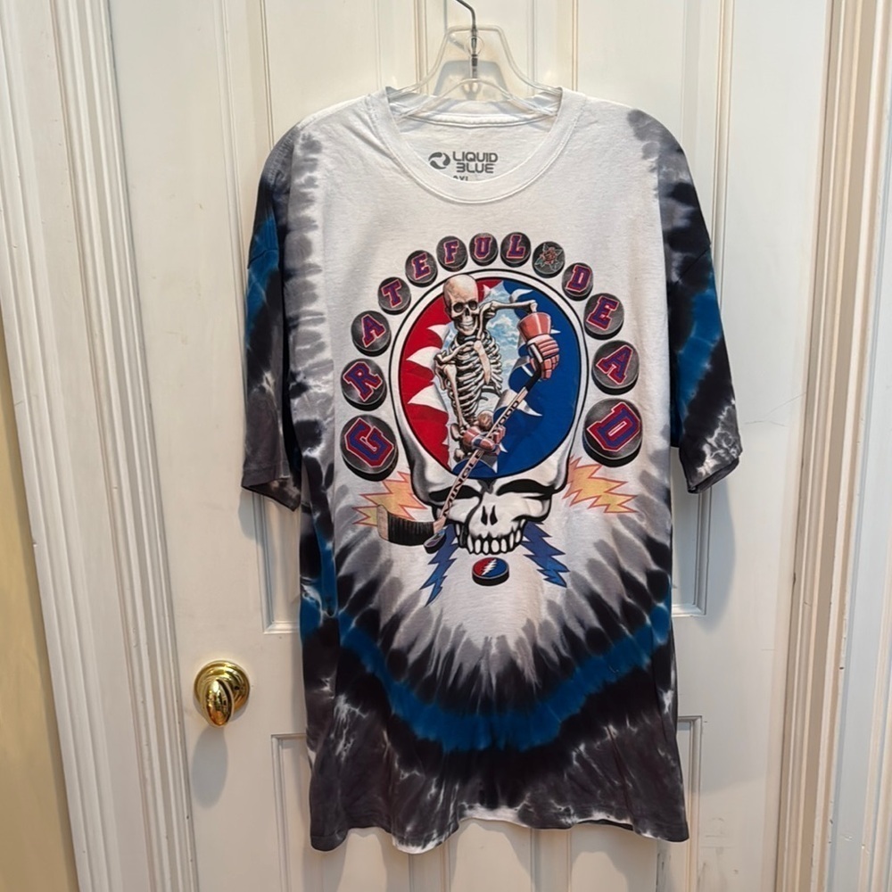 Liquid Blue Vintage 1994 Grateful Dead Tie-Dye T-Shirt - Black, Blue, White